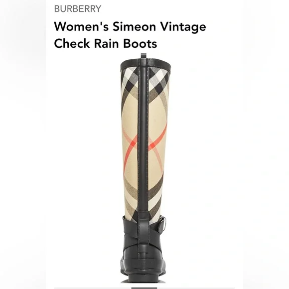Burberry Rain Boots Sz 10 - Picture 4 of 11